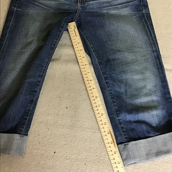 Adriano Goldschmied  Bermuda Shorts Sz 28R EUC Med Wash Rolled Hem Jean Shorts - Picture 10 of 14